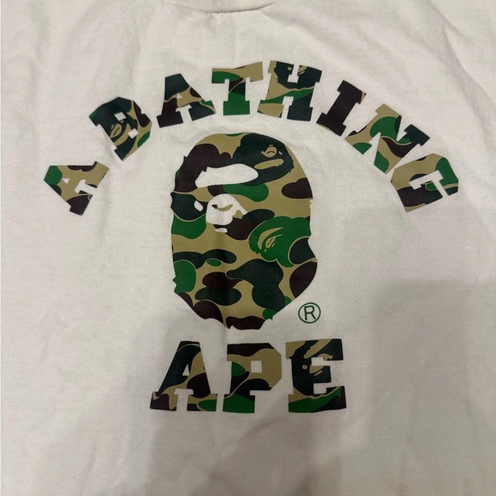 Bape White Camo Logo Tee - Picture 1 of 3